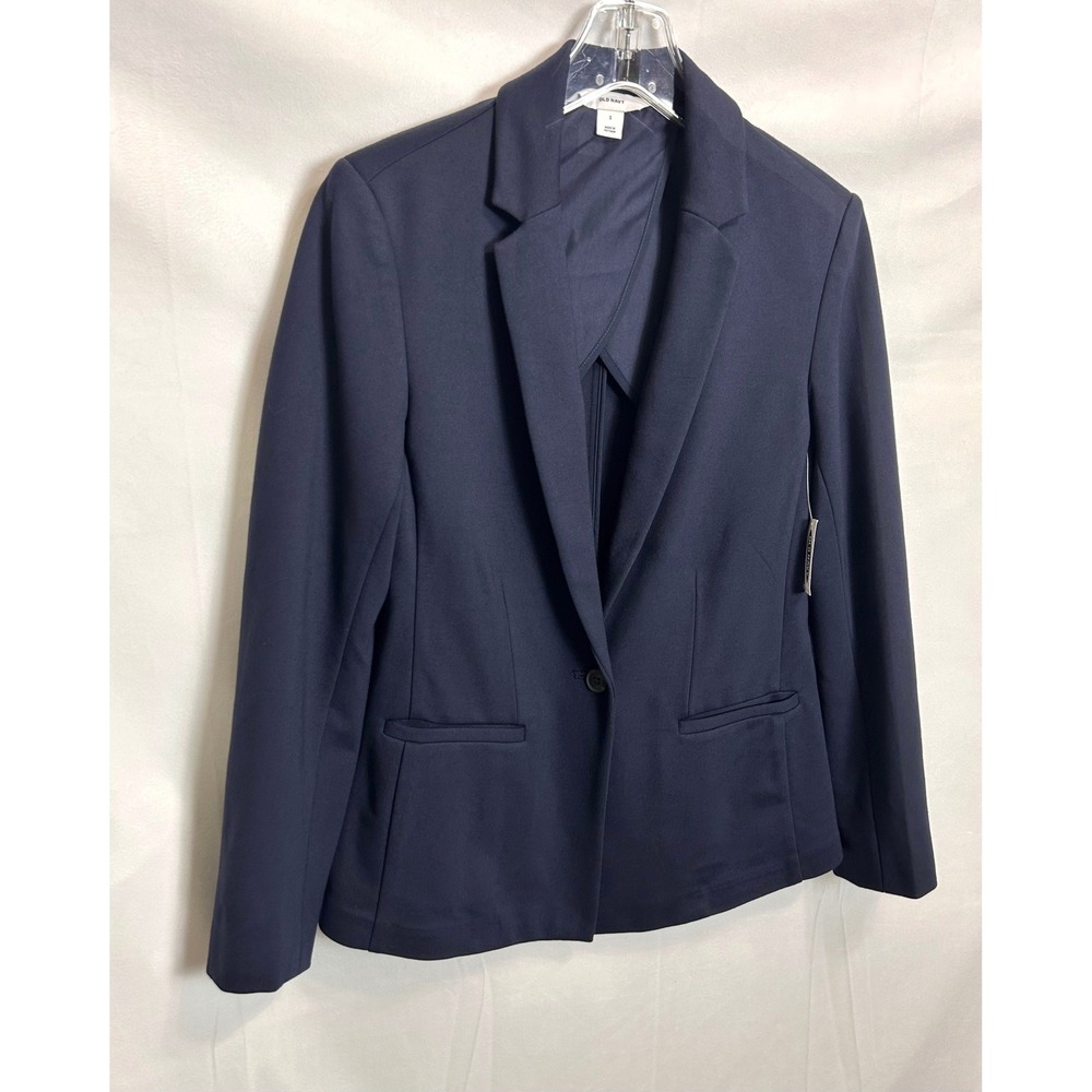 Old Navy Womens Navy Blue Single Button Blazer Jacket Size S NWT - Picture 9 of 12